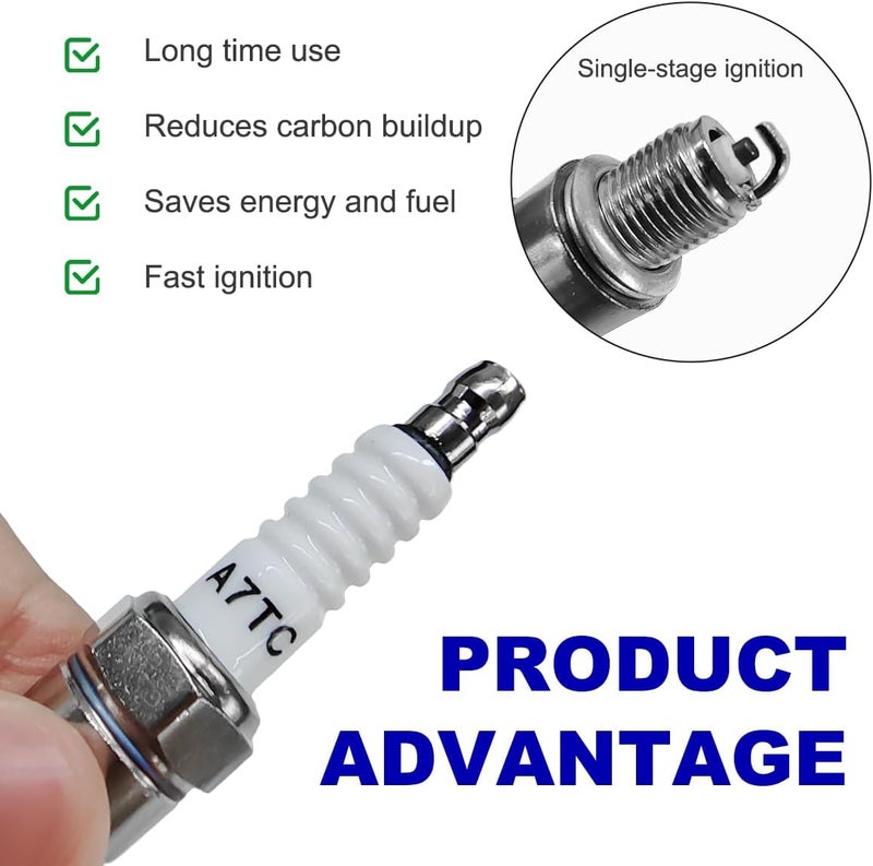 Wevdn شمعات احتراق 2PCS، شمع احتراق A7TC لـ GY6 50cc 70cc 90cc 110cc 125cc ATV سكوتر دراجة نارية مومبيد كارت سباق دراجة - Image 3